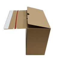 Bande détachable personnalisée Boîte d'expédition artisanale écologique Emballage d'enveloppe à fermeture éclair Boîte postale en carton ondulé pour la logistique