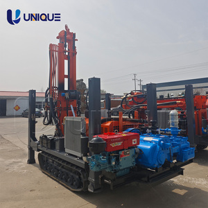 Foreuse de puits d'eau sur chenilles de 260 m |   Foreuse hydraulique pneumatique pour forage de puits |   Équipement de forage de puits profonds à moteur diesel - Product Image 6