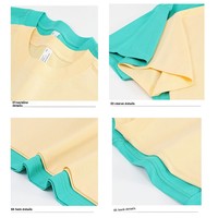 Kaos Pria Solona Blend Fabric 205g, Cepat Kering, Bernapas, Menyerap Keringat, Gaya Vintage, Kerah O, Lengan Pendek, Longgar