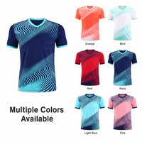 Ensemble maillot et short de football personnalisés par sublimation, respirant, anti-humidité, uniforme d'équipe, col en V, manches courtes, pour entraînement et match