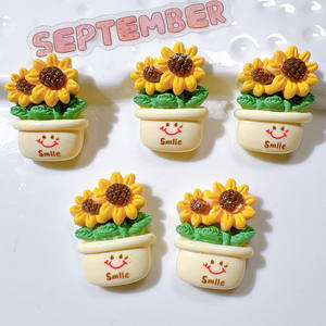 Cute DIY Flat Back <b>Resin</b> Accessories Cream Glue Hair Accessory Patches Sunflower Shoe Flowers Cup Decals Handicraft Daily <b>Gifts</b> - Product Image 5