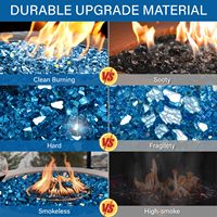 Hochwertiges 1/2 Zoll Kupfer Gold Modernes gehärtetes Glas Umwelt freundlich für Feuerstelle Feuerschalen im Freien Kamin Garten Landschaft