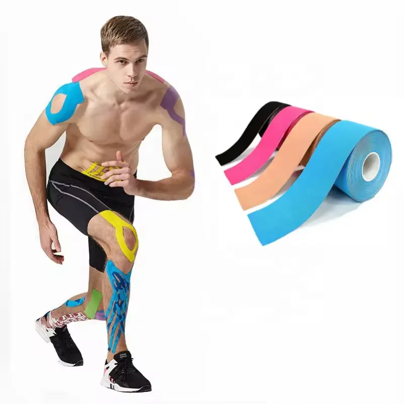 Wholesale Custom Sports Tape Adhesive Athletic Strapping Kinesiology Tape Medical Sports Muscle Tape For Athlete