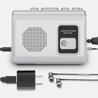 Reproductor de Casetes Portátil TOMASHI F-119, Grabadoras de Casetes Compactas con Conector para Auriculares, Reproductor de Música en Casete