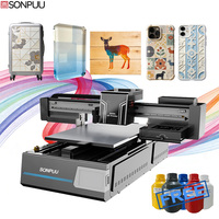 Impresora UV de inyección de tinta SONPUU 6090 de tres cabezales I1600/DX7 XP600, máquina DTF de 600x900mm con curado LED automático para metal plano, insignias, flex y huevos.