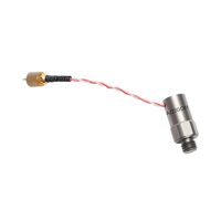 Sensor Akselerometer Piezoelektrik Tahan Guncangan 10000g, Tipe IEPE, Konektor Samping, Daya 18-30V