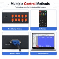 Prosesor Video Multi Viewer HDMI 2x1 Input HDMI VGA CVBS Tampilan Multi Jendela PIP Overlay Kontrol RS232