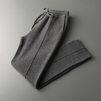 Ensemble décontracté pour homme en cachemire 100% - Col montant - Automne et hiver - Nouveau - Ensemble épais en deux pièces