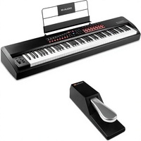Controlador USB/MIDI M-AUDIO Hammer 88 Pro con Pedal de Sustain SP-2 para Grabación en Estudio, Producción Musical, Podcasting y Streaming
