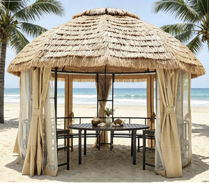 <span class=keywords><strong>Pergola</strong></span> en chaume de style hawaïen, directement de l'usine, avec finition thermolaquée et moustiquaires <span class=keywords><strong>pour</strong></span> balcon, plage, cour et patio - Product Image 2