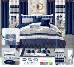Bộ ga trải giường sang trọng LILIANNA 24 món, bao gồm ga trải giường, vỏ gối, rèm cửa, có sẵn, cỡ King - Product Image 4