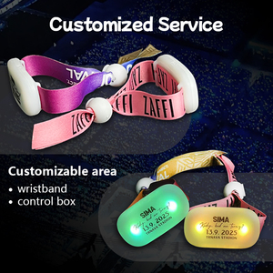 Bracelet <span class=keywords><strong>LED</strong></span> Longstargift personnalisé avec impression sur <span class=keywords><strong>ruban</strong></span>, éclairage RGB à télécommande, idéal pour les événements, festivals et fêtes - Product Image 4