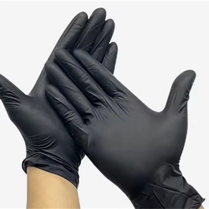 Guantes de Trabajo de Seguridad Desechables Sin Polvo, Guantes de Nitrilo Puro Negros Personalizados - Product Image 2