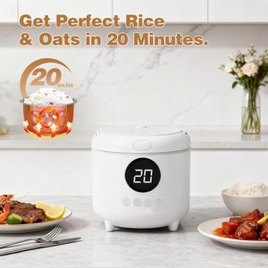 0.8L Multi-Functional Mini Portable Square Rice <b>Cooker</b> Measuring Cup Digital LED Display Non-Stick Coating Fast Household - Product Image 5