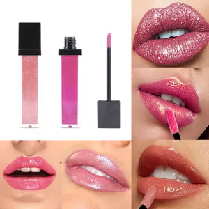 Free Sample Vegan Custom Your Brand Cute Glossy Lipgloss Wholesale Vendor Glitter Lipgloss Private Label