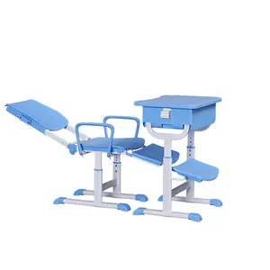 2025 Students' Fashionable School Furniture Desks And Chairs With Comfortable