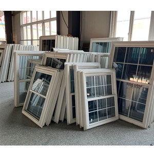 Bán buôn tùy chỉnh PVC đôi kính Tempered Kính dọc <span class=keywords><strong>Sash</strong></span> thiết kế cửa sổ Vinyl uPVC đôi Top TREO CỬA SỔ - Product Image 4