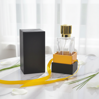 Vente en gros d'usine : flacon de parfum rectangulaire vide en verre 30ml 50ml 100ml avec boîte cadeau, faible MOQ