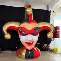Tête gonflable de clown d'horreur imprimée sur mesure, grand clown squelette gonflable pour décoration de jardin et de carnaval à domicile