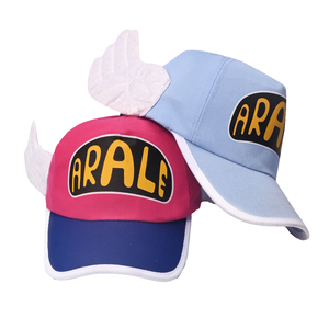 Casquette de baseball personnalisée 5 panneaux en sergé 100 % coton rouge avec motifs ethniques rayés, sportifs, feuilles, léopard, pois, lettres et ailes latérales - Product Image 4
