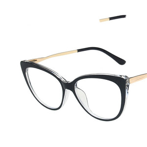 Occhiali Anti-Luce Blu in Metallo e TR90 Stile Cat Eye Bicolore, Occhiali Retrò Senza Prescrizione, Stile Europeo e Americano - Product Image 2