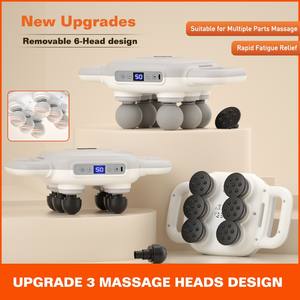 2024 mejor venta de masajeador de espalda de 6 cabezas con cabezales de masaje reemplazables y cinturón de aplicación corporal libera tus manos - Product Image 3