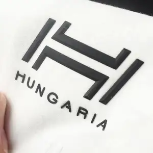 Nhà máy tùy chỉnh cao su vá truyền nhiệt Silicone 3D nâng cao hiệu ứng thương hiệu dập nổi logo thương hiệu sắt trên nhãn - Product Image 1