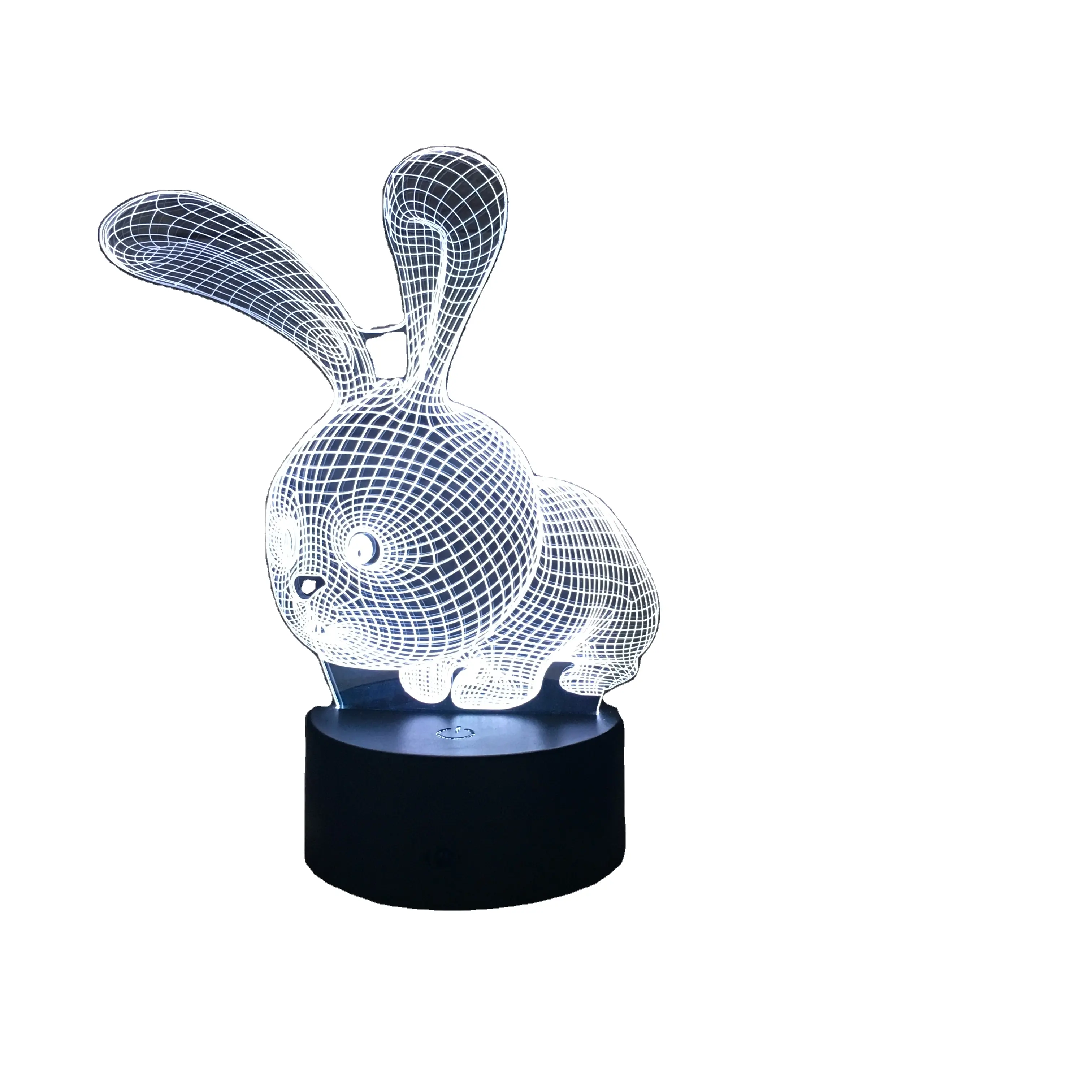 Маленький кролик, новейшая крутая лампа, визуальный ночник, Сенсорная лампа с дистанционным управлением для автомобиля