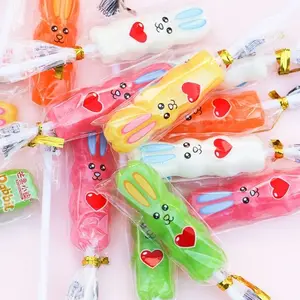 Manufacturer Custom Halal Rabbit Shaped Pop Lollipop Candy Sweet Confectionery