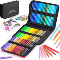 Marqueur aquarelle à double pointe Art Couleur Soft Flexible Tip Sketched Student Watercolor Brush Marker Pen art supplies