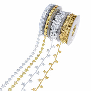 秋季彩色批发高档圣诞树五角星装饰礼品插花涤纶丝带10M - Product Image 4
