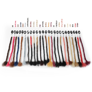 Extensions de Locs en Gros <span class=keywords><strong>Dreadlocks</strong></span> <span class=keywords><strong>Noir</strong></span> Naturel 0,6 cm Locs Régulières Entièrement Faits à la Main 100% Cheveux Humains pour Femme Noire - Product Image 5