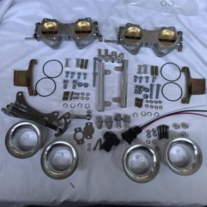 Kit Throttle Body FAJS Dual DCOE Silver Cocok untuk Balap dan Konversi Mesin CARB ke EFI, Tinggi 40MM untuk Klakson Udara - Product Image 3