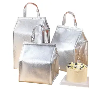 Bolsa térmica personalizada para almuerzo, Pizza, duradera, bolsa refrigeradora no tejida, bolsa refrigeradora para pasteles y helados, bolsa refrigeradora para alimentos con aislamiento