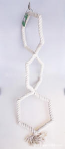 Großer Vogelkäfig mit Drittem Ring, Kletterstange, Papageienständer, Spielzeug, Umweltfreundlich, 80x21cm, Aimo Pet Direktlieferung - Product Image 2