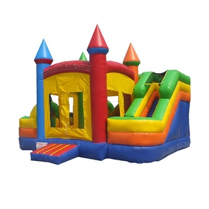 Castillo hinchable de Oriente 5n1, combo hinchable con tobogán y obstáculos - Product Image 1
