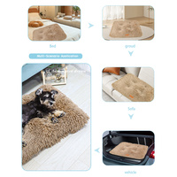 Coussin pour chien, canapé pour animaux de compagnie, lavable, en peluche, lit chaud pour chien, tapis antidérapant pour chat, lit moelleux et confortable pour l'hiver, tapis de couchage confortable pour animaux de compagnie