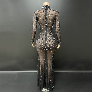 Novance Y3124 Ropa de Boutique, Diseño de Lujo, Vestido de Noche Negro con Abertura en el Abdomen para Mujer, Vestidos de Novia para Baby Shower - Product Image 6