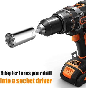 Juego de cabezales universales para llave dinamométrica de 7-19 mm, con agarre de llave mágica, para taladro eléctrico, trinquete, buje, llave y herramientas manuales múltiples - Product Image 6