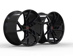 Jante monobloc forgée de 22 pouces pour <span class=keywords><strong>Ferrari</strong></span> <span class=keywords><strong>Purosangue</strong></span> 2025, finition noir brillant, 5X114.3, charge 850 kg, design concave personnalisé - Product Image 2