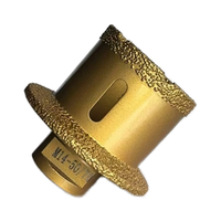 Foret diamanté brasé pour ouverture de trous d'égout, scie cloche à filetage M14 pour carreaux de marbre