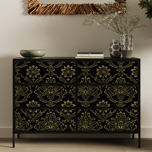 Creation of Time and Space European Style Damask Wallpaper Self-Adhesive Dark Black Peel Stick Home Decor - Product Image 2