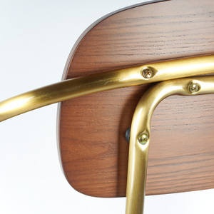 Tabouret de bar en cuir de luxe du milieu du siècle moderne <span class=keywords><strong>Art</strong></span> Déco <span class=keywords><strong>chaise</strong></span> de comptoir haute en bois - Product Image 6