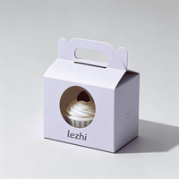 Boîtes en papier personnalisées avec logo imprimé et fenêtre, emballage de luxe en carton pour gâteaux, biscuits, pâtisseries, desserts