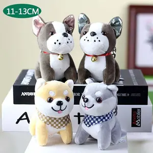 Gantungan Kunci Anjing Husky Mewah Lucu MOQ Rendah Mainan Penjualan Laris Boneka Binatang Mainan Mewah Gantungan Kunci Kustom