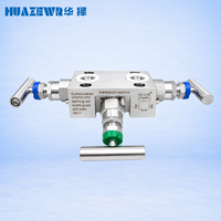 Manifold 3 Katup SS316L untuk Transmitter Tekanan Diferensial Rosemounte Honeywell Siemens Yokogawa E+H ABB 6000PSI NPT