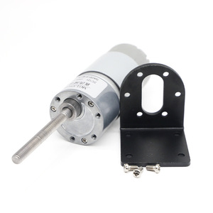 37-555 Dc Motor 12V 24V Gear Reduction Long Threaded Shaft <b>Mini</b> Brushed For Industrial Automation <b>Robotics</b> Diy Projects - Product Image 1