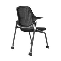 Chaise de bureau ergonomique au design moderne, sièges relevables et empilables pour le rangement, adaptée aux immeubles de bureaux et aux écoles