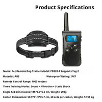 Ferngesteuertes Hundetrainingshalsband IP67 Wasserdicht Wiederaufladbar LCD-Display Piepton Vibration Schock für Outdoor-Hundeverhaltenstraining