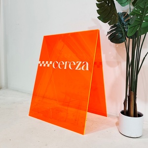 Customized Portable A-frame Pavement <b>Stand</b> Advertising Board Durable Acrylic Folding Sidewalk Sign for Outdoor Indoor - Product Image 1